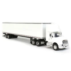 1/64 White International 8600 with Trailer with Single Rear Door