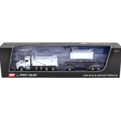 1/64 White Kenworth T880 Rogue Dump w/ Rogue Transfer Dump Trailer, DCP by First Gear