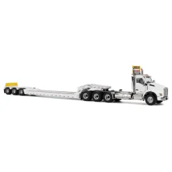 1/50 White Kenworth T880 SBFA with White Trail King TK120 HDG Lowboy Trailer