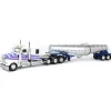 1/64 White Kenworth W900L with Polar Deep Drop Trailer, Owner Operator, DCP by First Gear