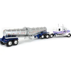 1/64 White Kenworth W900L with Polar Deep Drop Trailer, Owner Operator, DCP by First Gear