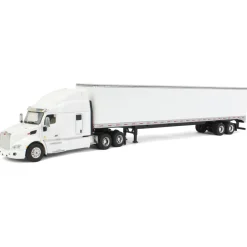 1/64 White Peterbilt 579 Sleeper & White Trailer w/ Single Rear Door by SpecCast