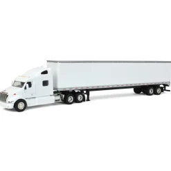 1/64 White Peterbilt 387 with Sleeper and 53' Trailer with Single Rear Door