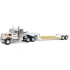 1/64 White Western Star 4900 36in Vintage Sleeper w/ Rogers Vintage Lowboy Trailer, DCP by First Gear