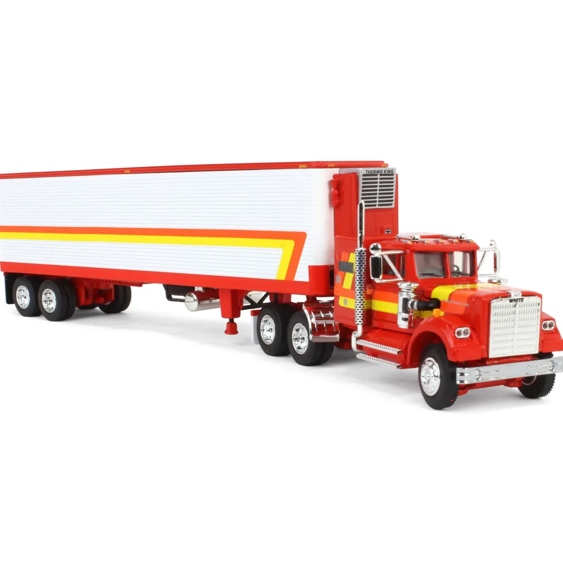 1/64 White Western Star 4900 with Vintage Reefer Trailer, DCP by First Gear