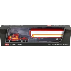 1/64 White Western Star 4900 with Vintage Reefer Trailer, DCP by First Gear