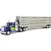 1/64 White Western Star 4900 with Vintage Wilson Livestock Trailer, DCP by First Gear