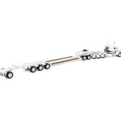 1/64 White/Light Blue Peterbilt 379 with Fontaine Magnitude Lowboy, Jeep & Stinger, DCP by First Gear