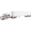 1/64 White/Red Kenworth T660 with Spread Axle Reefer Trailer, DCP by First Gear