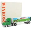 1/64 Winross 1991 Louisville Green Semi with Horse Farm Box Trailer