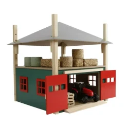 1/32 Wooden Hay Barn with Loft and Adjustable Roof by Kids Globe