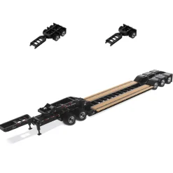 1/50 XL 120 Low-Profile HDG Lowboy Trailer (Outrigger Style) with 2 Boosters and Jeep