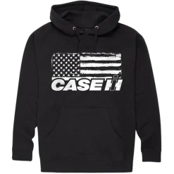 Adult Case IH Flag Black Hooded Sweatshirt