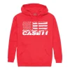 Adult Case IH Flag Red Hooded Sweatshirt