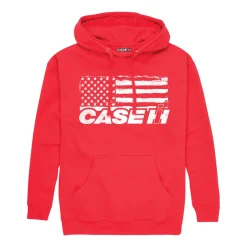Adult Case IH Flag Red Hooded Sweatshirt