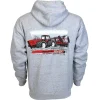 Adult International 7288 2+2 with IH Disk Harrow Gray Hooded Sweatshirt