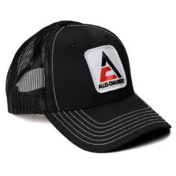 Allis Chalmers Logo Black Mesh Back Cap with White Stitching