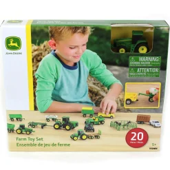 Approx. 1/64 Scale John Deere 20 Piece Farm Set