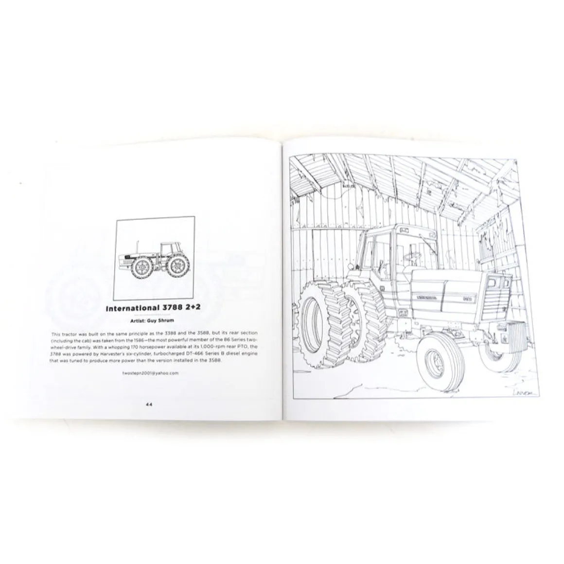 Art of the Tractor Coloring Book with 80 Pages