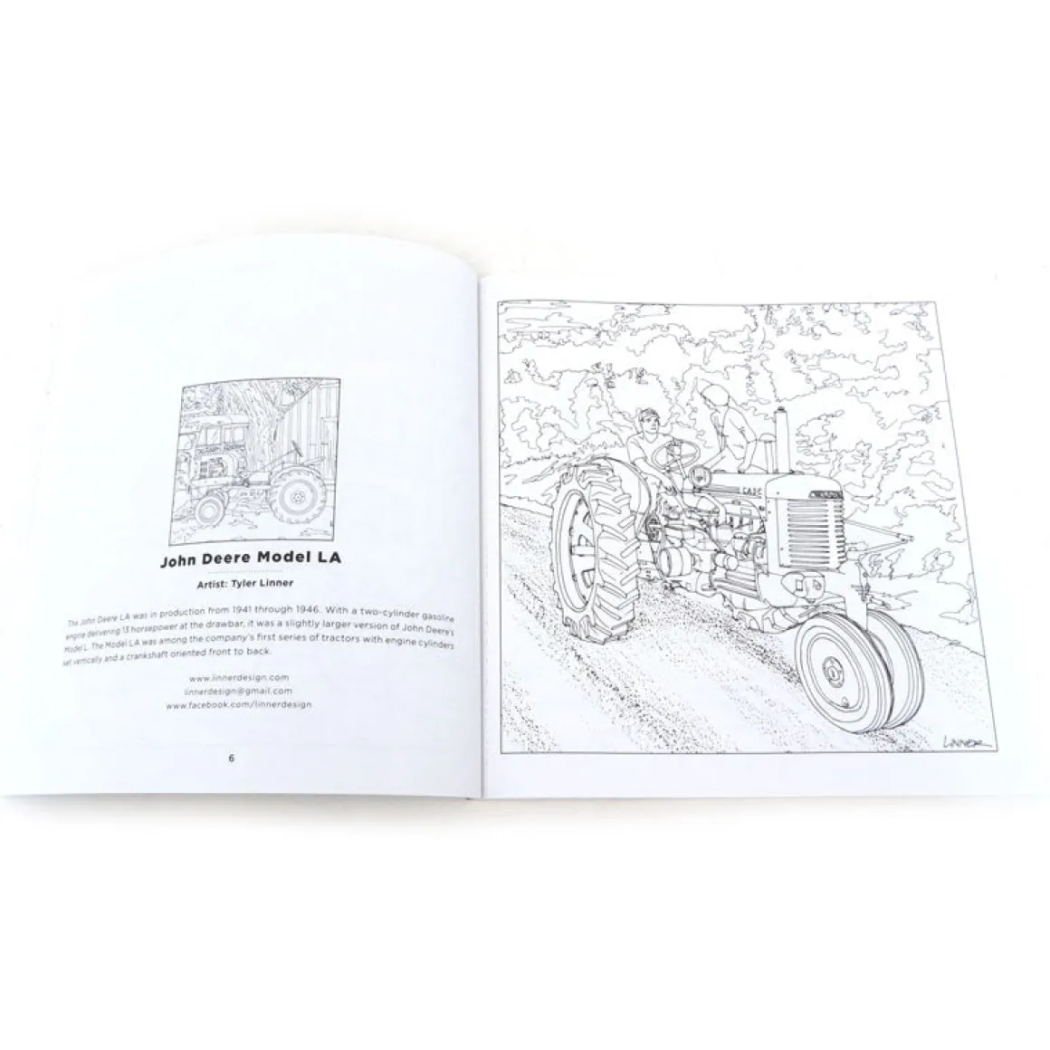 Art of the Tractor Coloring Book with 80 Pages