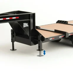 (B&D) - 1/16 ERTL Big Farm Blue Chevrolet Pickup Truck with Trailer & 6 Round Bales - Damaged Item