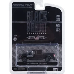 (B&D) 1/64 2019 Ford F-150 Lariat Sport, Black Bandit Series 28 - Damaged Box