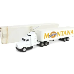 (B&D) 1/64 Kenworth T600A Semi with Box Trailer, 1989 Montana Centennial - Damaged Box, Displayed