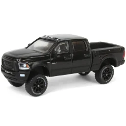 (B&D) 1/64 Lifted 2017 Dodge Ram 2500 Power Wagon Pickup Truck, Black, Collaboration Exclusive - Damaged Box