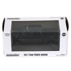 (B&D) 1/64 Lifted 2017 Dodge Ram 2500 Power Wagon Pickup Truck, Black, Collaboration Exclusive - Damaged Box