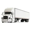 (B&D) 1/64 Mack Anthem Sleeper Cab, White with White 53ft Box Trailer by First Gear - Damaged Item