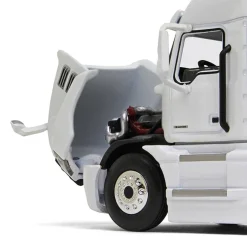 (B&D) 1/64 Mack Anthem Sleeper Cab, White with White 53ft Box Trailer by First Gear - Damaged Item