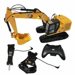(B&D) 1/16 Radio Control Caterpillar 320 Excavator with Bucket, Grapple and Hammer - Damaged Box