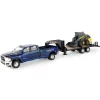 (B&D) 1/32 Ram 3500 Dually Quad Cab with Lowboy and New Holland L230 Skid Steer - No Box