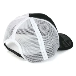 Black John Deere Logo Hat with White Stitching & White Mesh Back