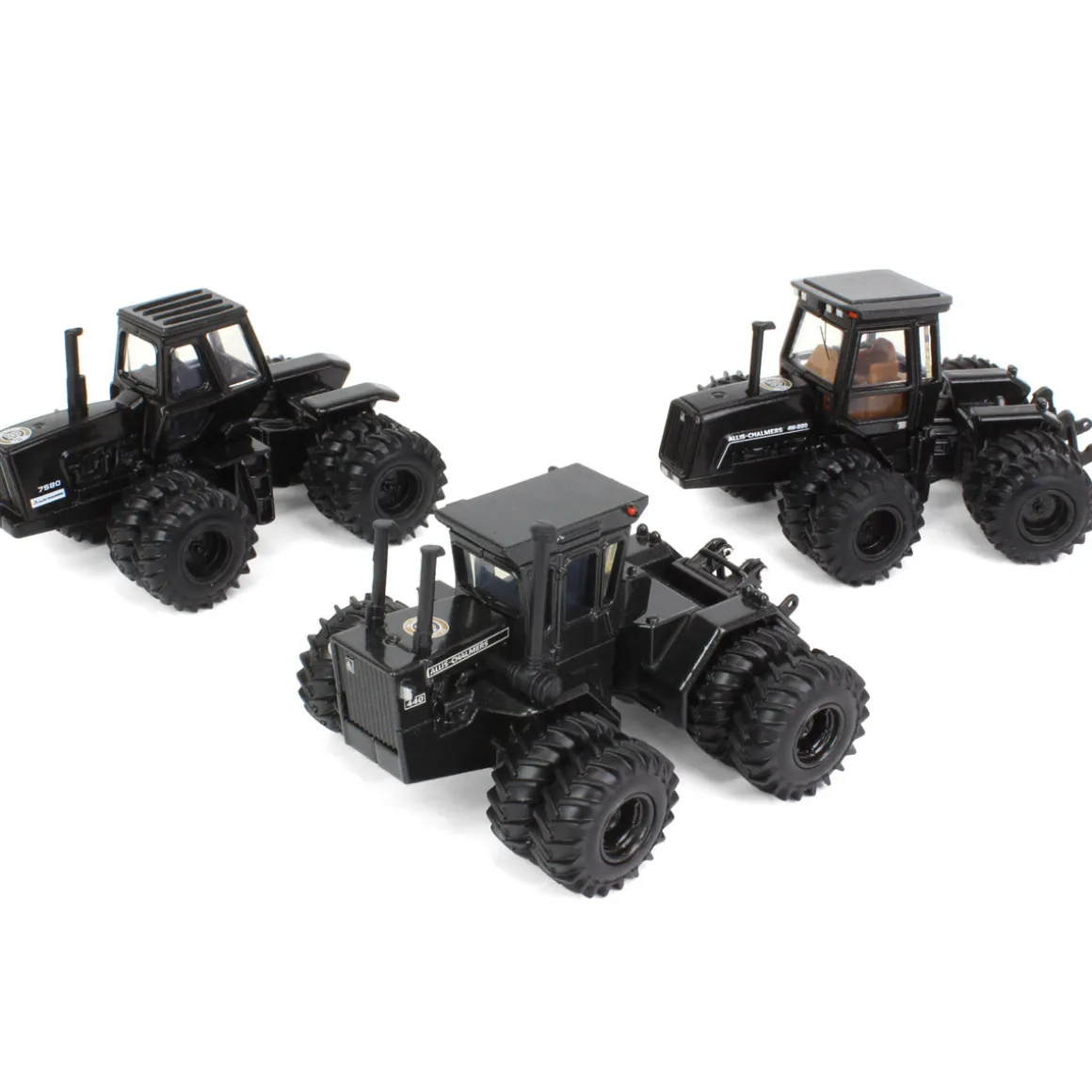 Black Metallic Chase Units ~ 1/64 Allis Chalmers 4WD 50th Anniv. 3 Piece Set w/ 440, 7580 & 4W-220