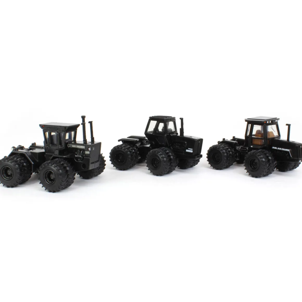 Black Metallic Chase Units ~ 1/64 Allis Chalmers 4WD 50th Anniv. 3 Piece Set w/ 440, 7580 & 4W-220