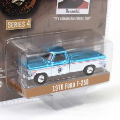 Blue Chrome Super Chase ~ 1/64 1976 Ford F-250, Smokey Bear Series 4