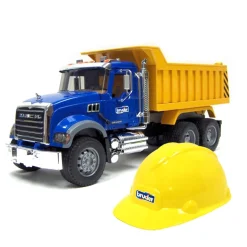 Bruder MACK Granite Dump Truck with Yellow Hard Hat