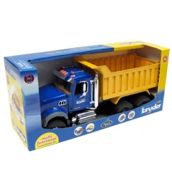 Bruder MACK Granite Dump Truck with Yellow Hard Hat