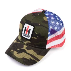 Camouflage & American Flag IH Logo Mesh Back Hat