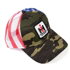 Camouflage & American Flag IH Logo Mesh Back Hat