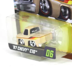 CarTuned 1987 Chevy C10 Pickup Truck, Retro Cream Paint Job, Mainline Series 3
