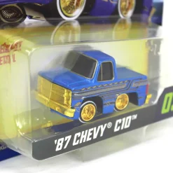 CarTuned 1987 Chevy C10 Pickup Truck, Blue & Gold, Mainline Series 3