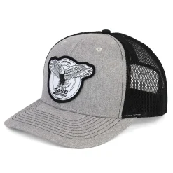 Case Construction Old Abe Eagle Gray Cap with Black Mesh Back