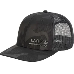 Case Construction Tone-on-Tone Black Camo Cap with Black Mesh Back