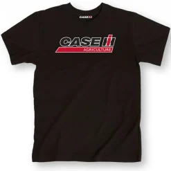 Case IH Agriculture Logo On Black Short Sleeve Tee Shirt