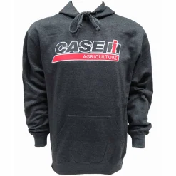 Case IH Agriculture Logo on Heather Charcoal Pullover Hoodie