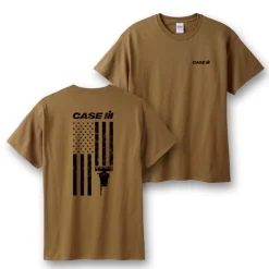 Case IH American Flag Harvesting T-Shirt