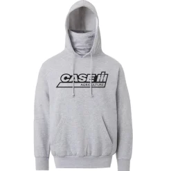 Case IH Gray Neck Gaiter Hooded Sweatshirt