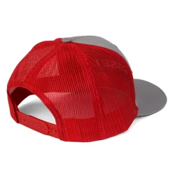 Case IH Gray Twill Cap with Red Mesh Back